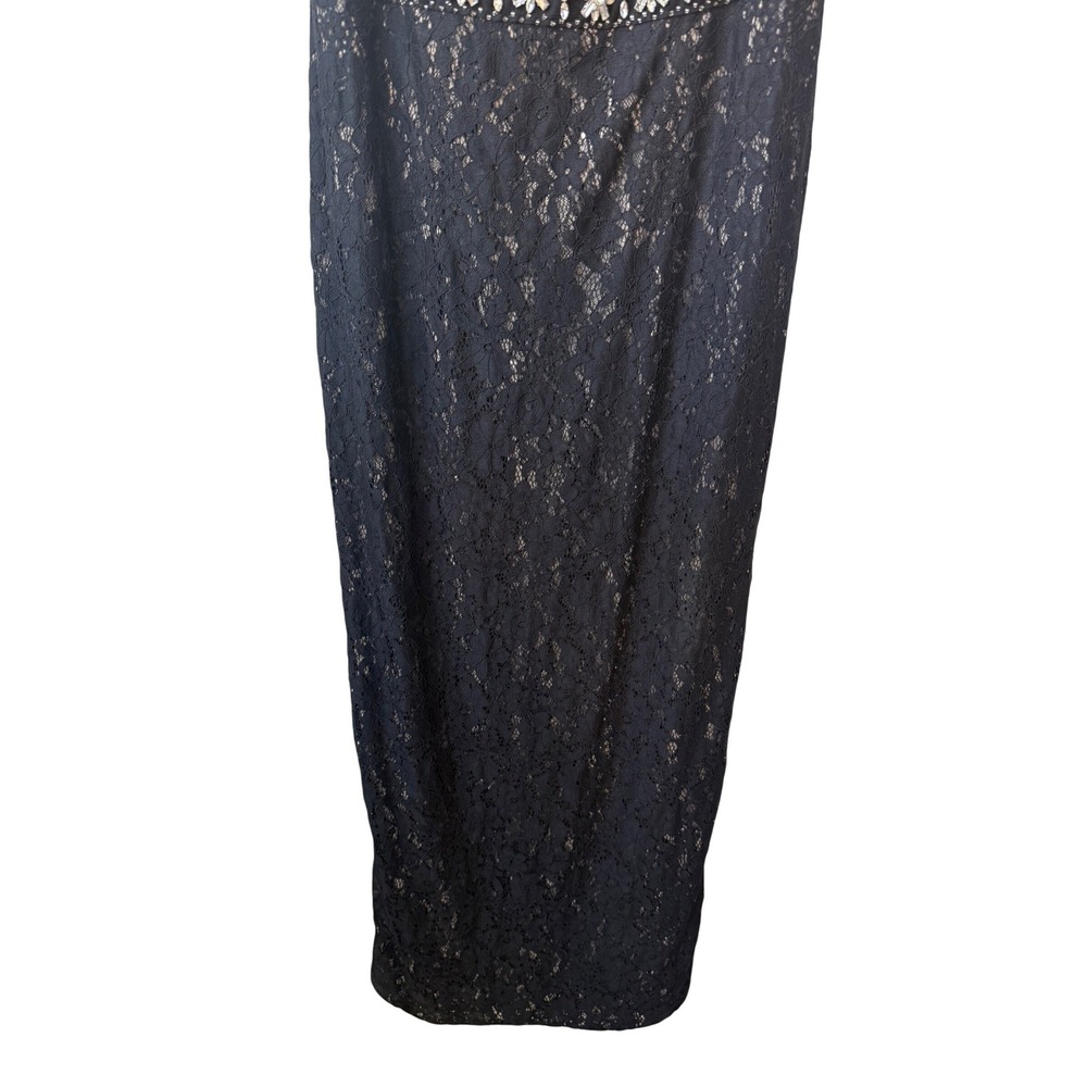 Azazie Atelier Black Lace Formal Mother of The Bride Dress Size 14 Event Gala - Picture 4 of 14
